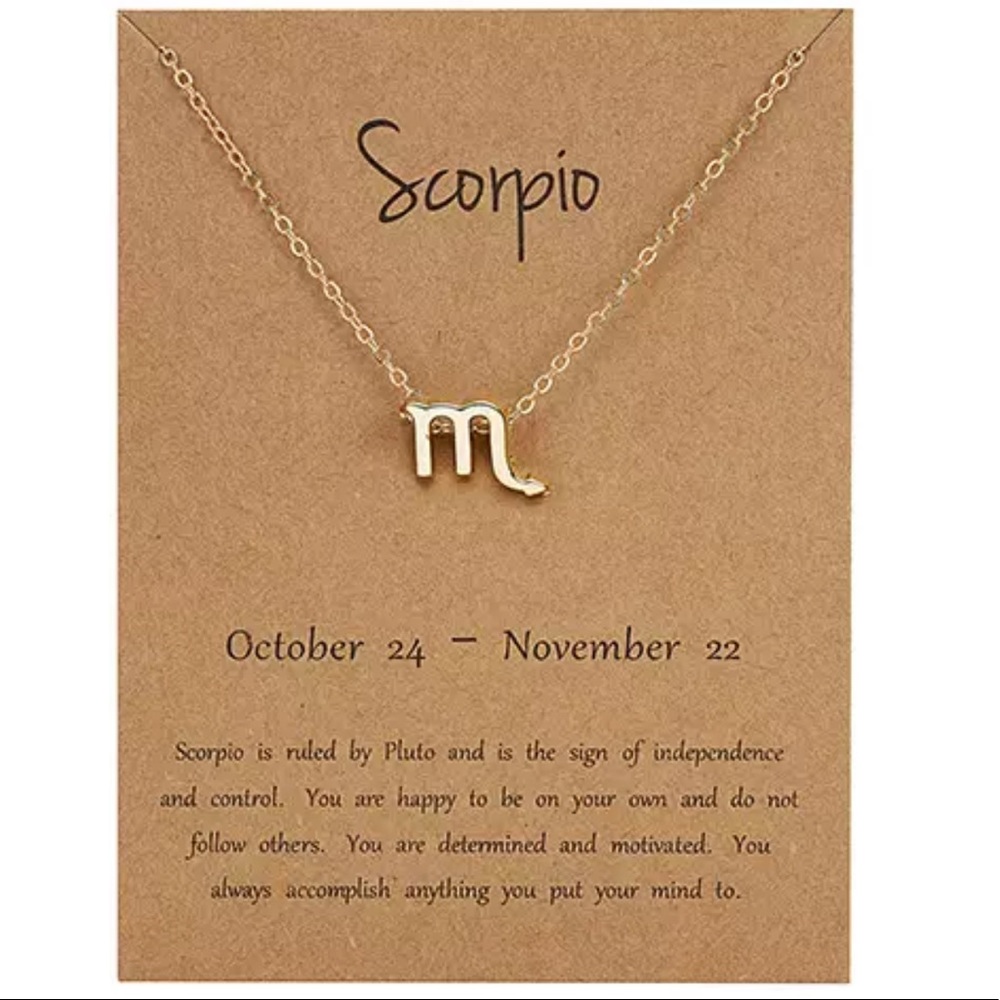 🌻3/$15🌻 Zodiac Sign Scorpio Necklace✨